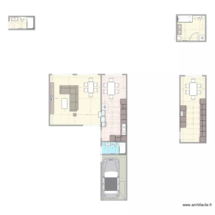 Maison Beni-Mered 2. Plan de 7 et 100 m² Maison Beni-Mered 2. Plan de 7 et 100 m²