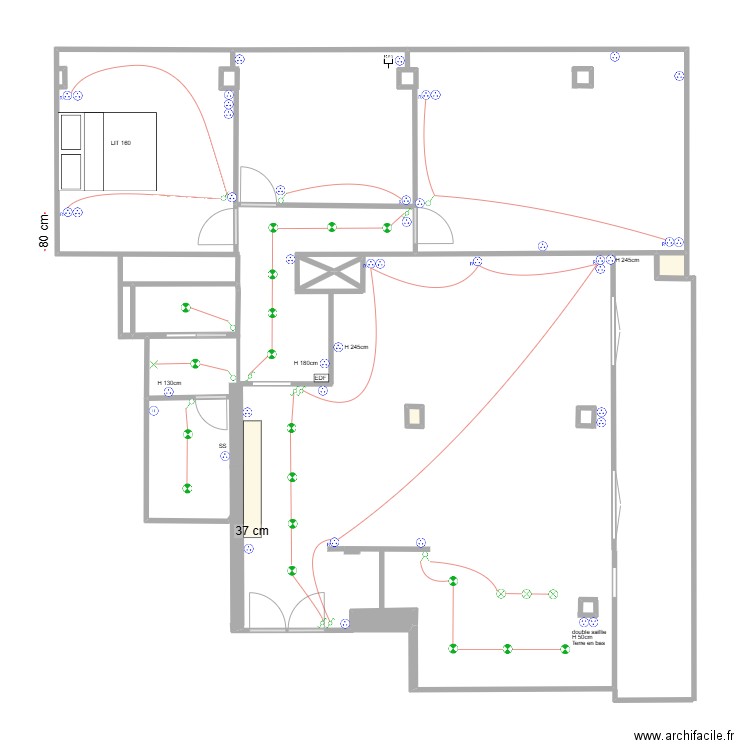 FAROUX ELEC. Plan de 3 pièces et 2 m2