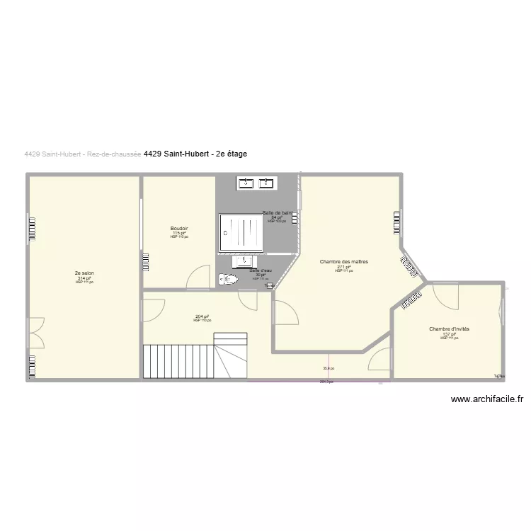 4429 Saint-Hubert - PLANCHER DE BOIS. Plan de 