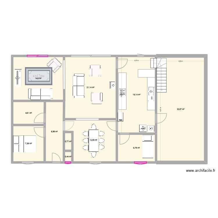 RDC 4. Plan de 11 pièces et 127 m2