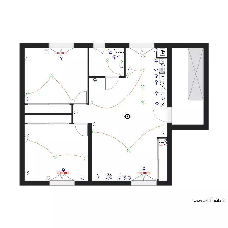 RT 24-140 Cornac R+1 EXE Electricit&eacute; -3. Plan de 