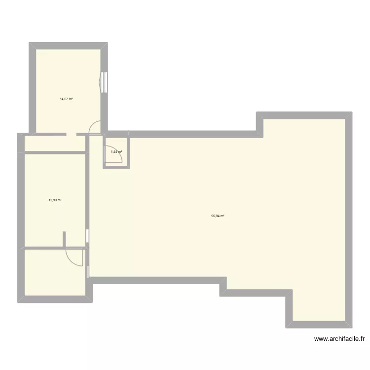 bonjour. Plan de 4  et 125 m²