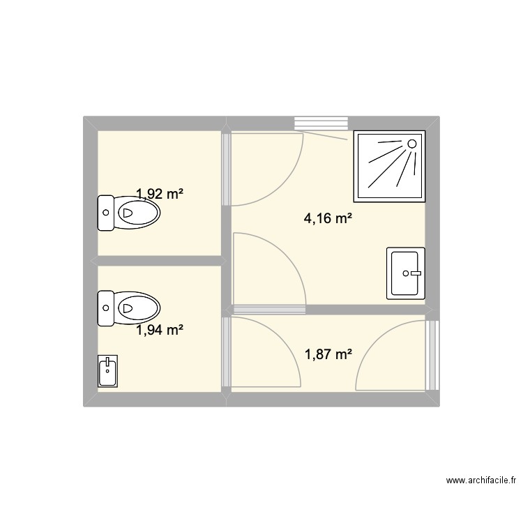 Luna W. Plan de 4 pièces et 10 m2