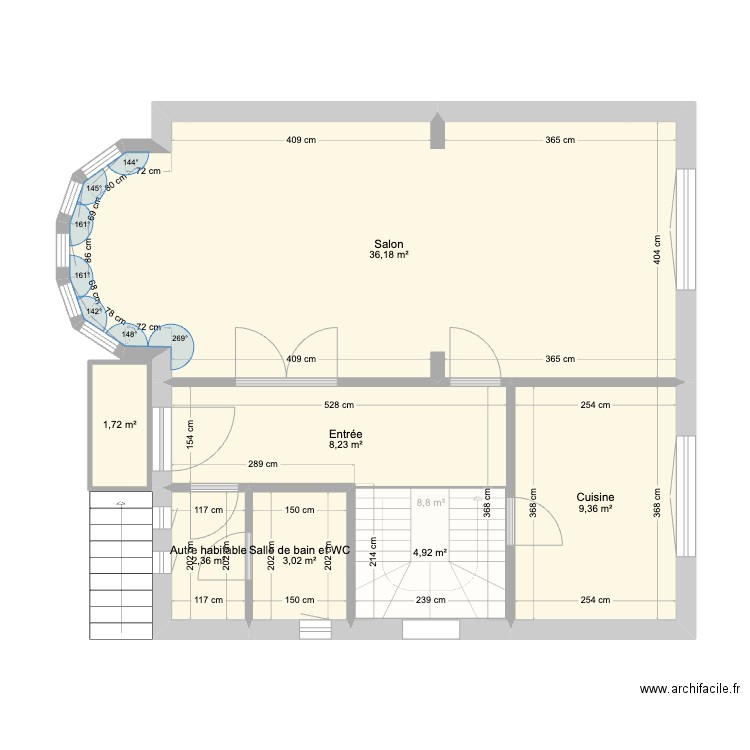 Extension home PAL. Plan de 13 pièces et 130 m2