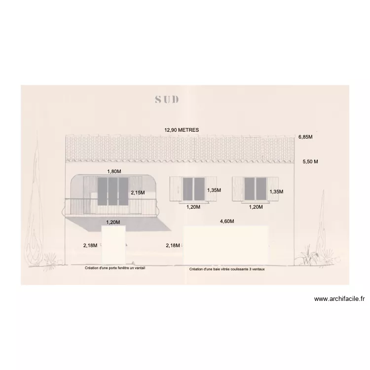 ouest. Plan de ouest. Plan de