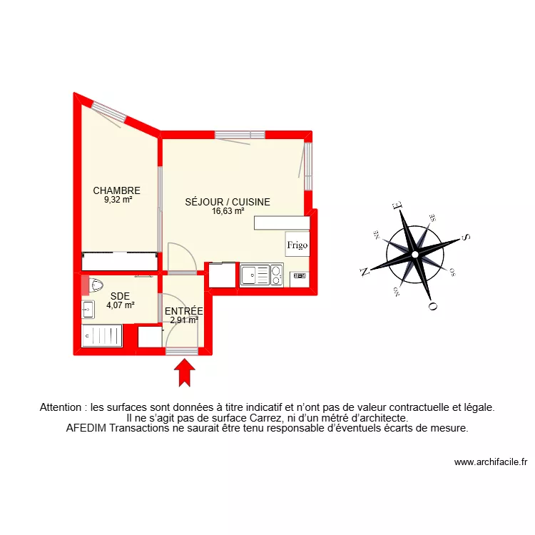 BI 21932 -. Plan de 5  et 43 m²
