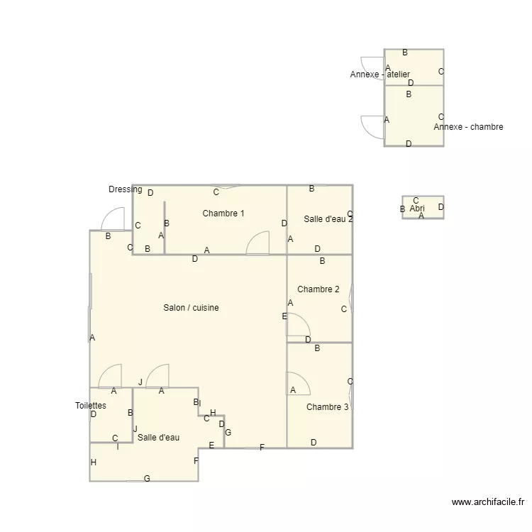 Croquis COMET plomb. Plan de 