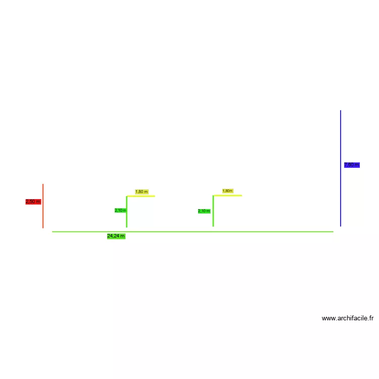 facade sud. Plan de facade sud. Plan de