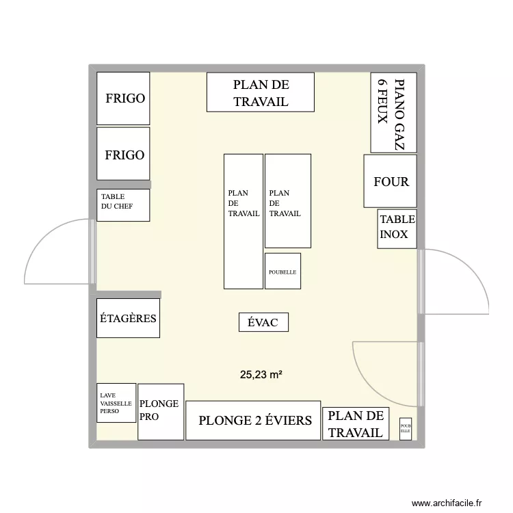 CUISINE 2. Plan de 1 et 25 m² CUISINE 2. Plan de 1 et 25 m²