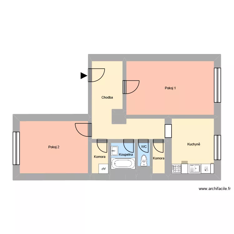 Urxova 1527, byt 9. Plan de 15  et 181 m²