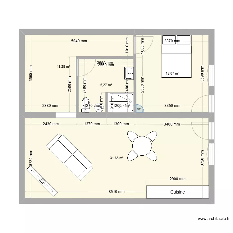 Lot 6 (RDC) - Lacretelle. Plan de 