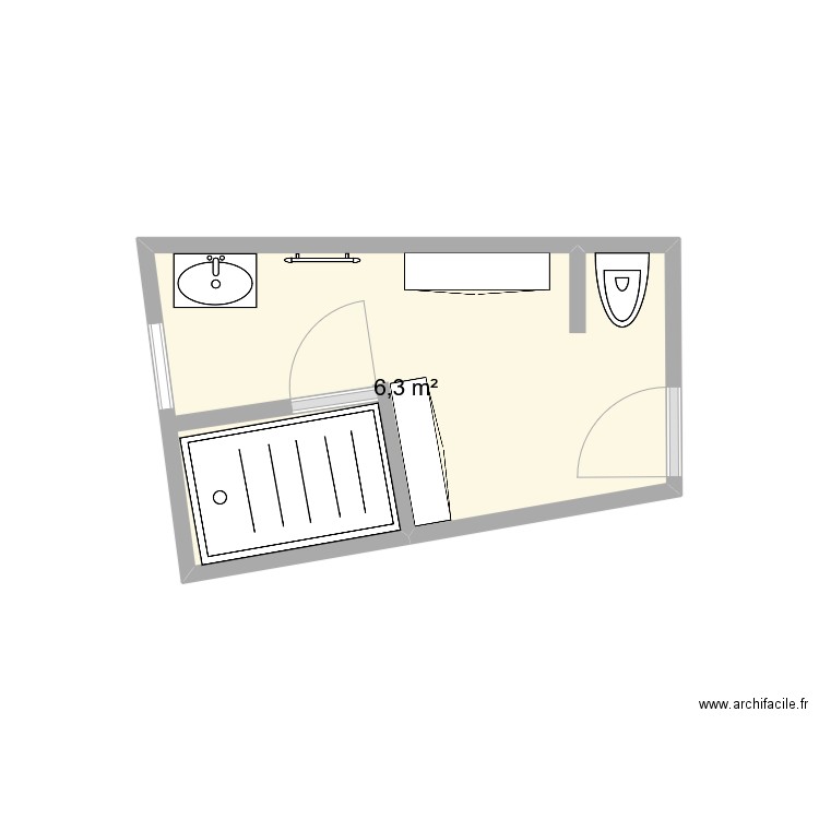 SDB BAS. Plan de 0 pièce et 0 m2