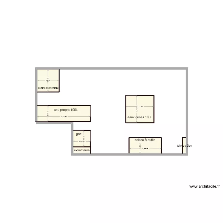 SOUTES. Plan de 7  et 2 m²