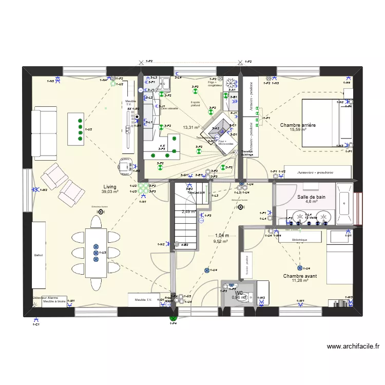 2026-06-03-Plan de position Rez de chauss&eacute;e &eacute;lectricit&eacute;. Plan de 8  et 97 m²