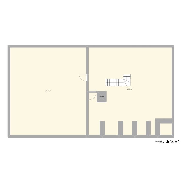 8 pl general D. Gaulle. Plan de 3 pièces et 170 m2