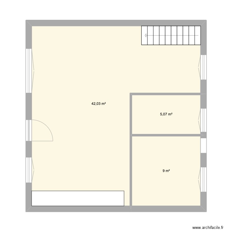 plan rdc future. Plan de 3 pièces et 56 m2