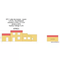 DP2- plan de masse -OUEST-  Local technique apr&eacute;s