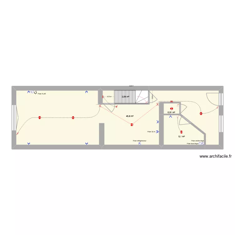 P A 72. Plan de 4 et 55 m² P A 72. Plan de 4 et 55 m²