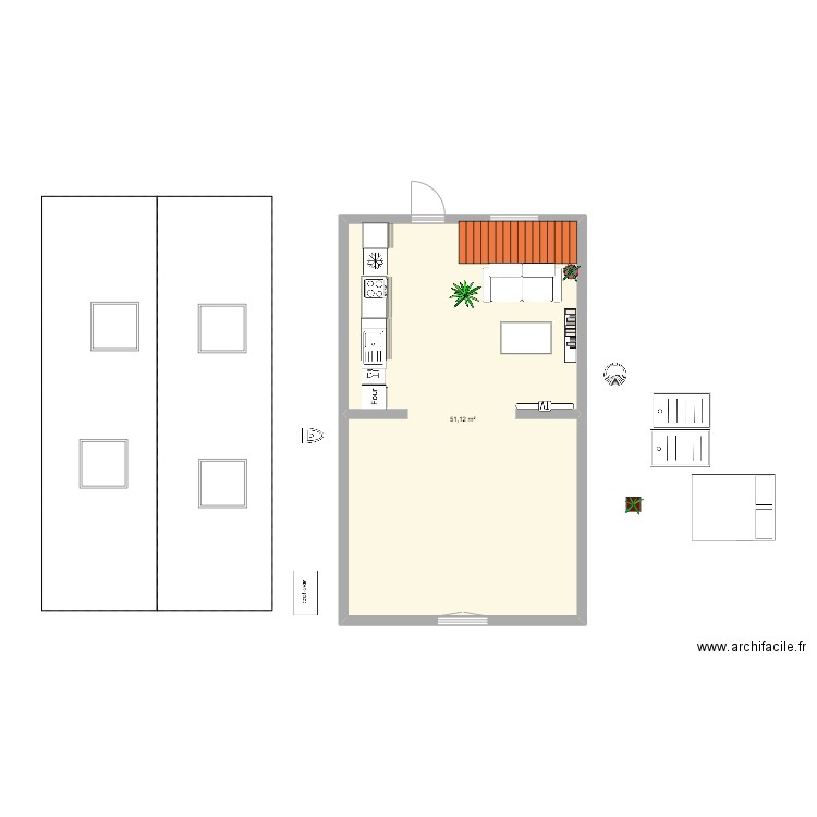 Wittersdorf 1.1. Plan de 1 pièce et 51 m2