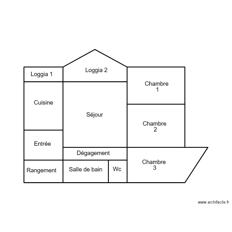 QUIMPER HENAFF GASCOGNE. Plan de 12 pièces et 34 m2