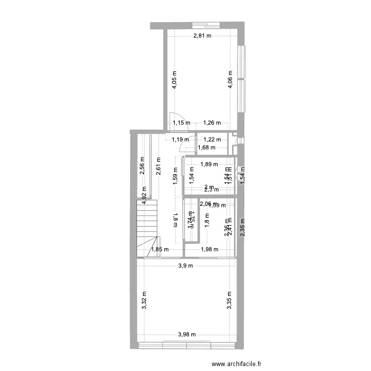 PatPro83 V1. Plan de 7 pièces et 43 m2
