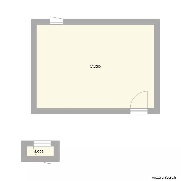 350602823. Plan de 2  et 22 m²