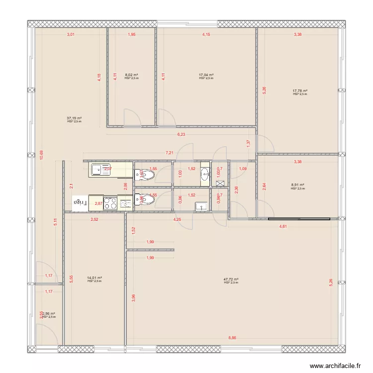BUREAU ATRIOS. Plan de 15  et 164 m²