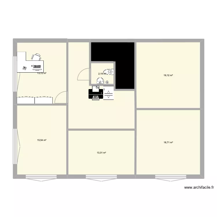 Lclev 2. Plan de 8  et 105 m²