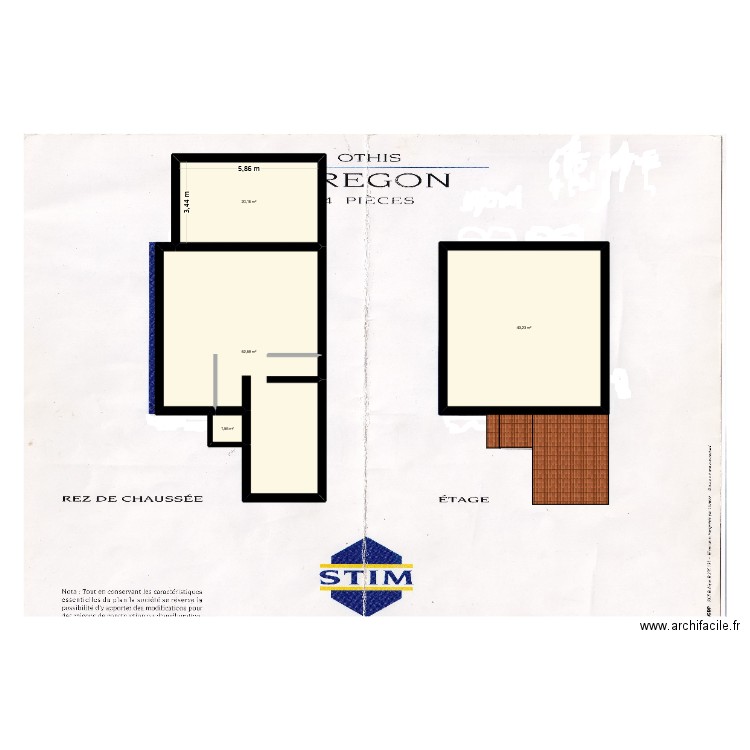 Oregon. Plan de 4 pièces et 118 m2