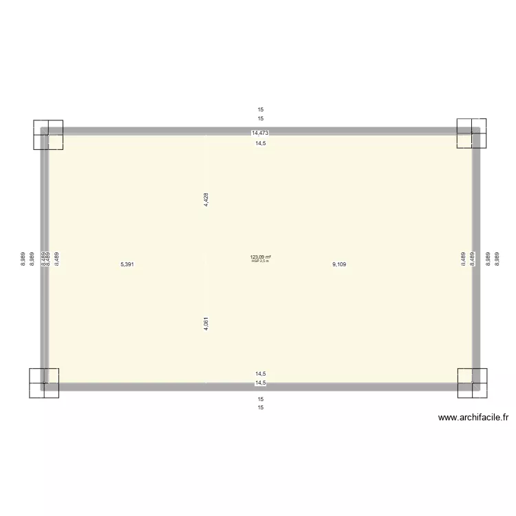 Plan Abj. Plan de 1 et 123 m² Plan Abj. Plan de 1 et 123 m²