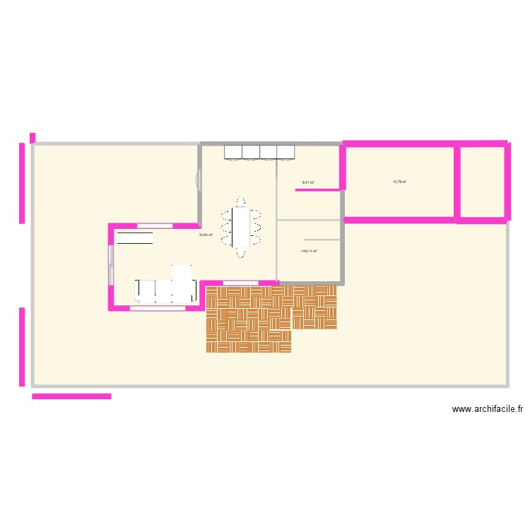 Maison B R Her. Plan de 4 pièces et 68 m2