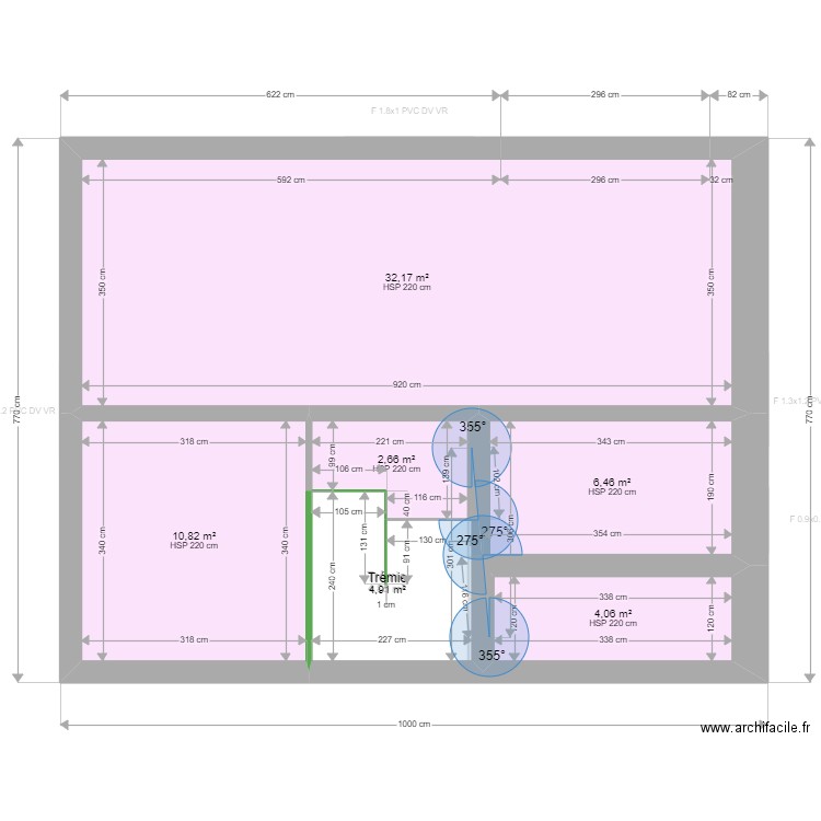 ML24005083. Plan de 26 pièces et 210 m2