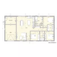 MAISON PLAIN PIED 130 M2 RECTANGLE 3 CHAMBRES 2SB V2