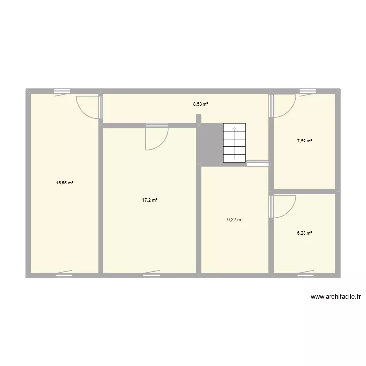 Etage - Ruisseau. Plan de 7  et 65 m²
