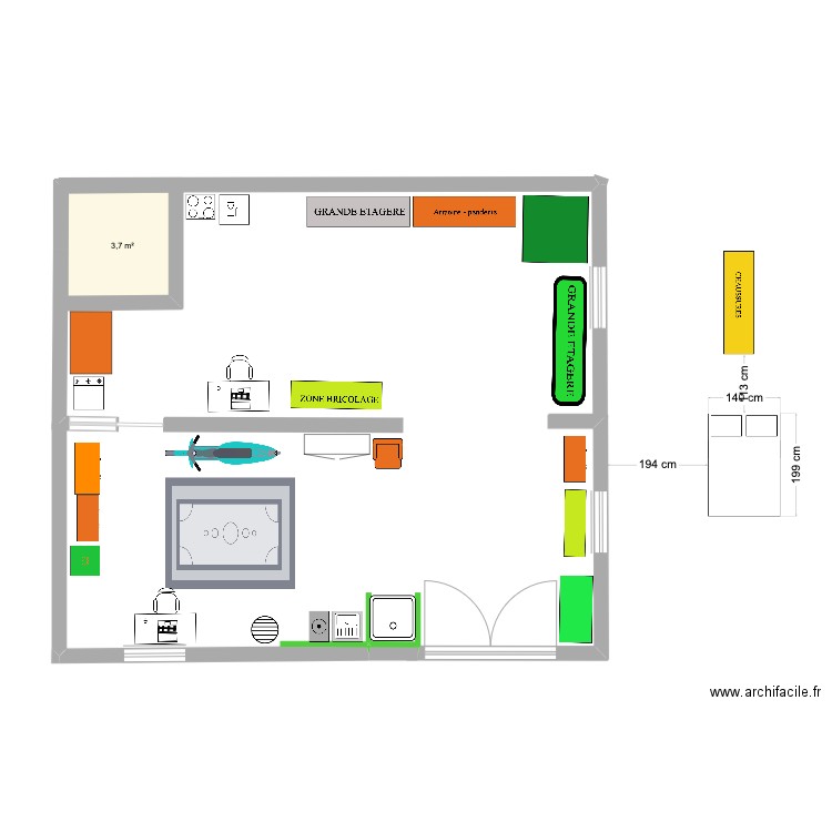 sous-sol la douche la douche v3. Plan de 0 pièce et 0 m2