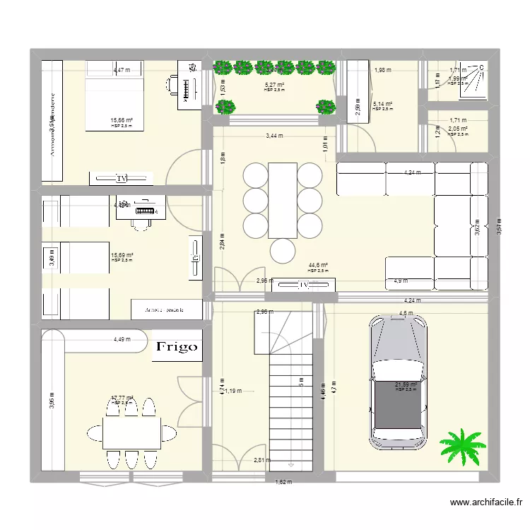 SAYN. Plan de 9  et 130 m²