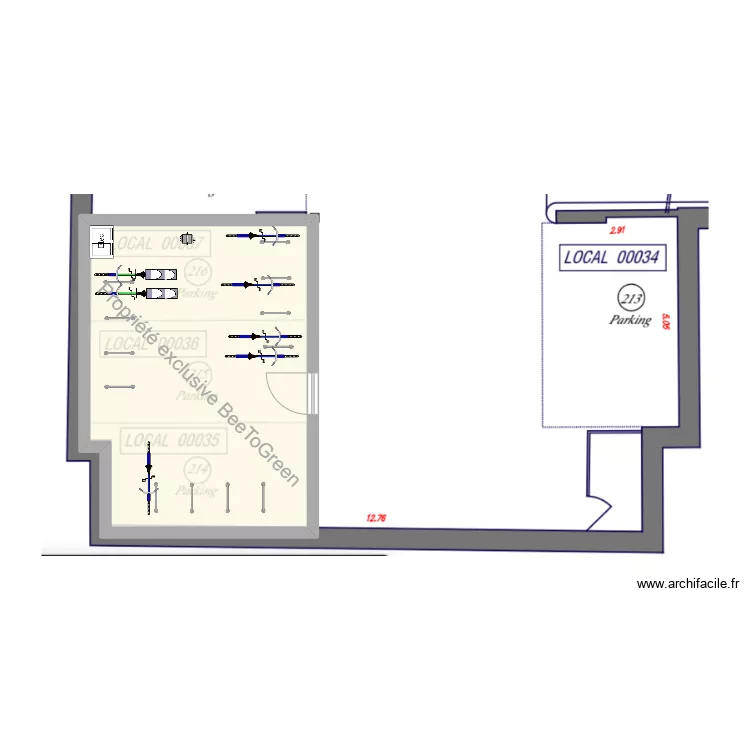 St honor&eacute; hines. Plan de 
