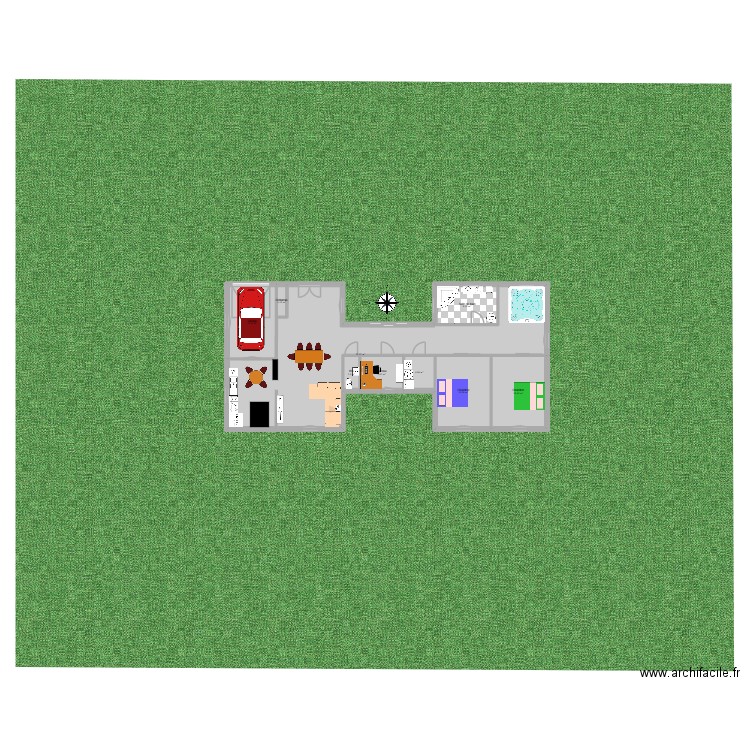 maison. Plan de 9 pièces et 146 m2