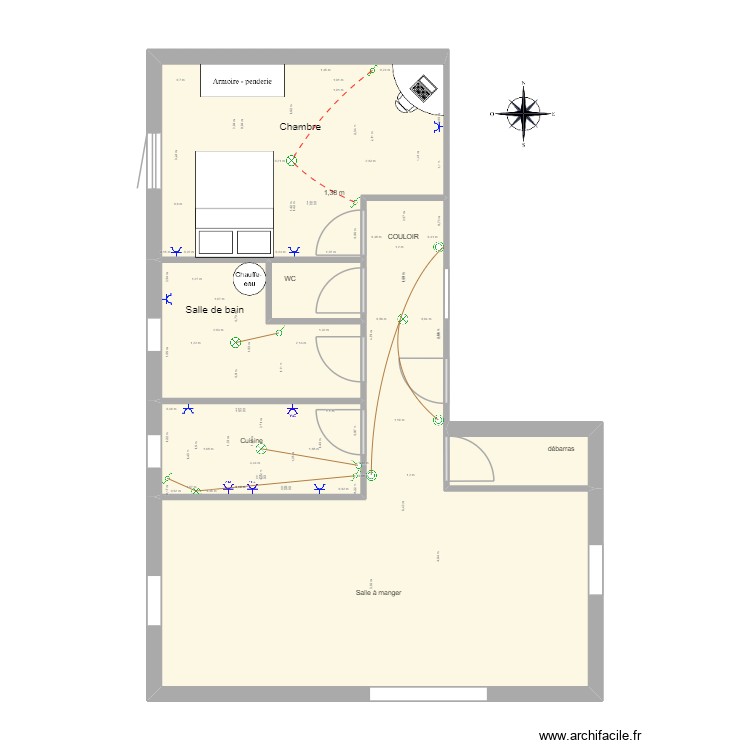 appartement f2 (Partie Meuble). Plan de 0 pièce et 0 m2 appartement f2 (Partie Meuble). Plan de 0 pièce et 0 m2