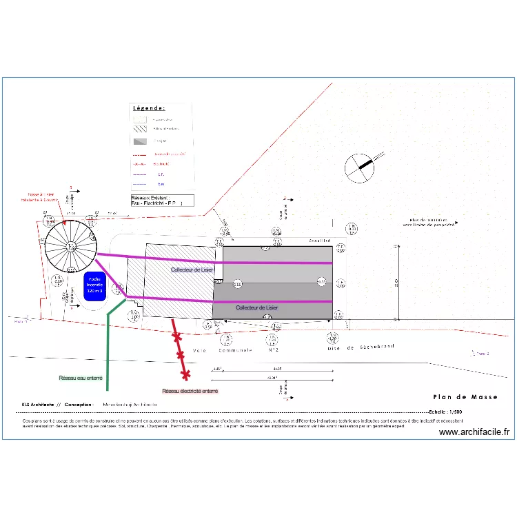 R&eacute;seau Effluents SCEA Porcs du Plateau. Plan de 