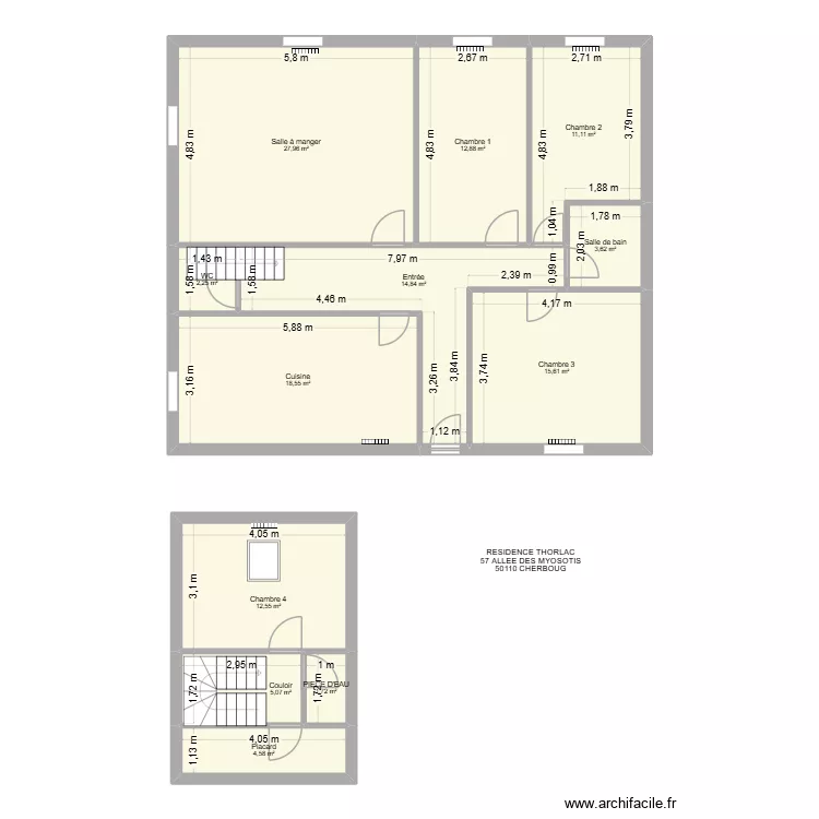57 ALLEE DES LYOSOTIS. Plan de 12 pièces et 131 m²