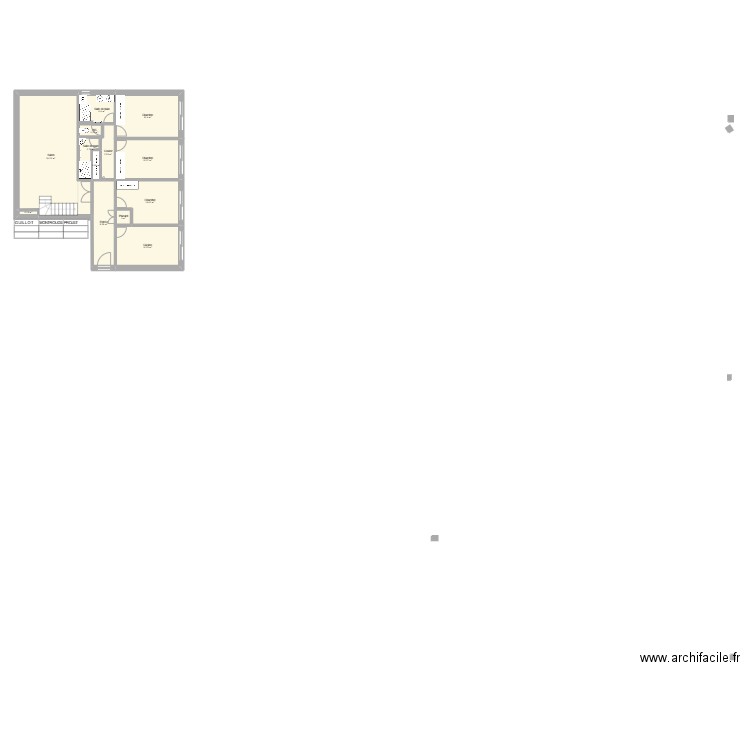 GUILLOT MONTROUGE PROJET. Plan de 15 pièces et 158 m2