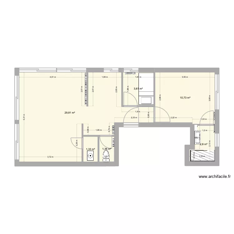 ROYAN. Plan de 6 et 50 m² ROYAN. Plan de 6 et 50 m²