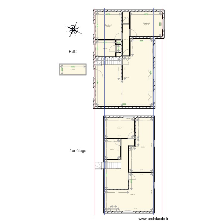 Initial_RDC/1er. Plan de 0 pièce et 0 m2