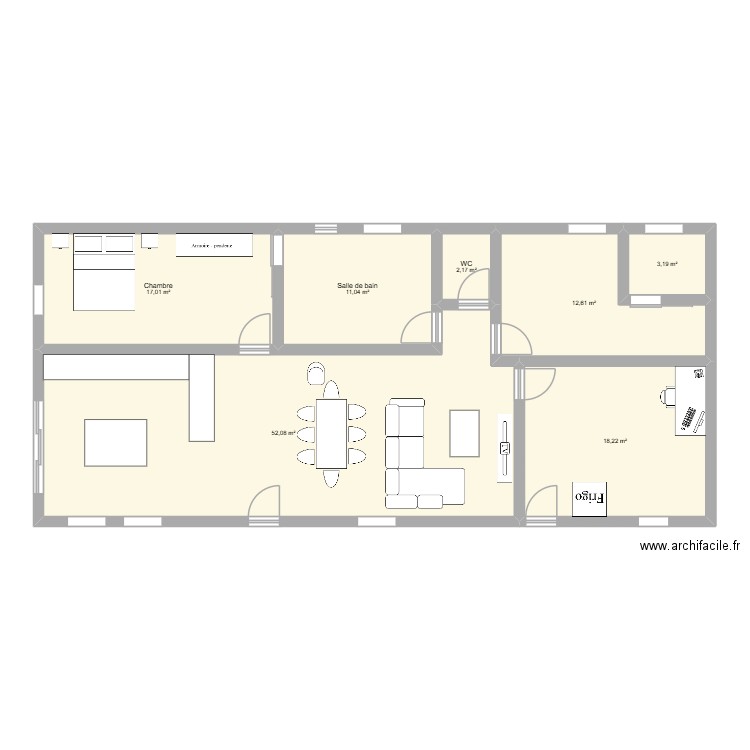 MAISON 1. Plan de 7 pièces et 116 m2