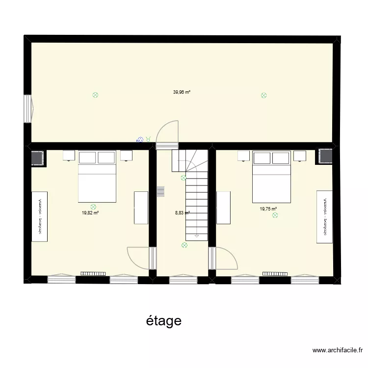 &eacute;tage chateau des agaces. Plan de 