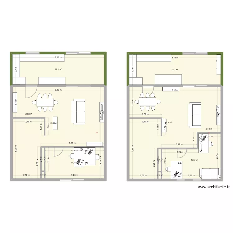 Maison Villiers + Extension et Bureau 1. Plan de 10  et 176 m²