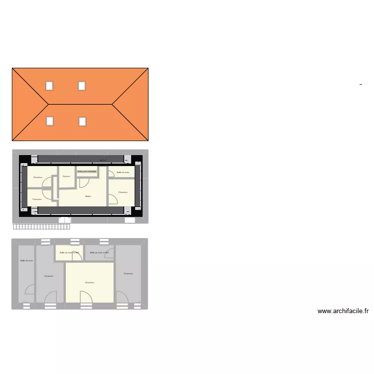 templier 8. Plan de 14  et 97 m²