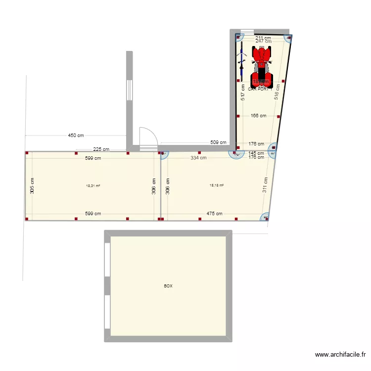 CAR PORT 1 - CAR PORT 2 - 3 Vue plan 600x300 V2. Plan de CAR PORT 1 - CAR PORT 2 - 3 Vue plan 600x300 V2. Plan de