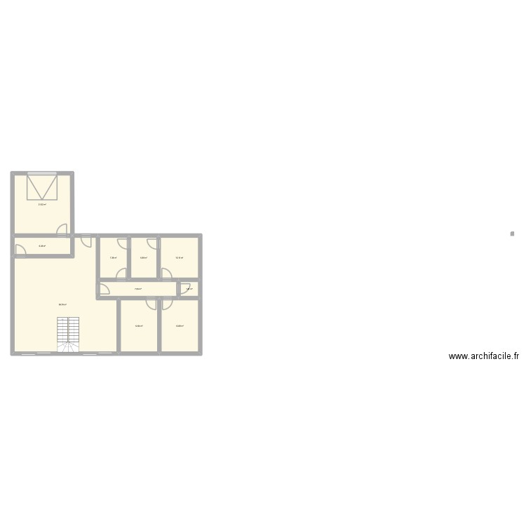 Labastide. Plan de 10 pièces et 147 m2